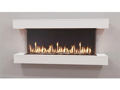 Modern Flames Driftwood Grey Studio Suite Premium Wall Mounted Cabinet for 80" Landscape Pro Multi Fireplace
