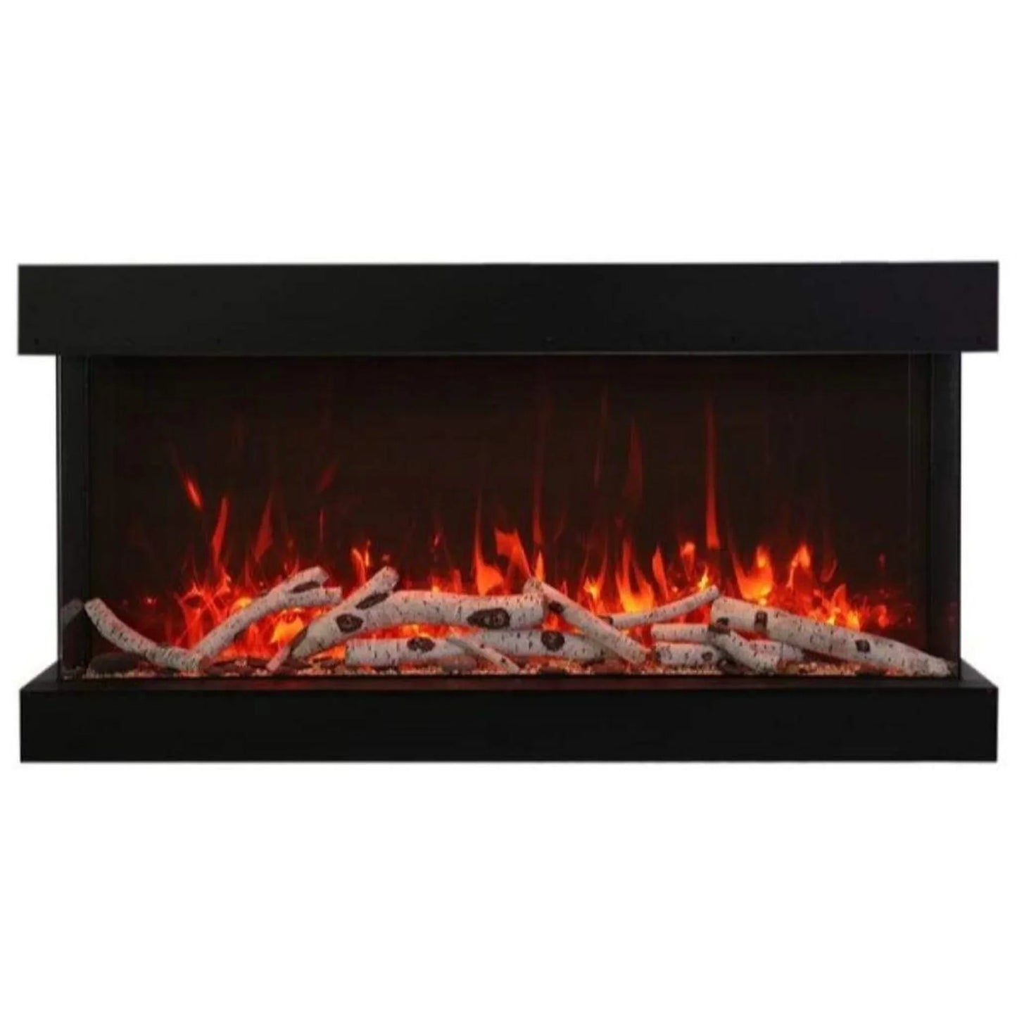 Amantii Tru View Extra Tall Lumina 88" Indoor Outdoor WiFi Enabled 3 Sided Electric Fireplace | 88-TRV-XT-XL-LUMINA