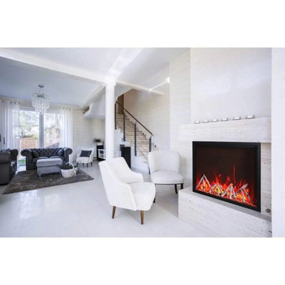 Amantii Tru View Extra Tall Lumina 88" Indoor Outdoor WiFi Enabled 3 Sided Electric Fireplace | 88-TRV-XT-XL-LUMINA