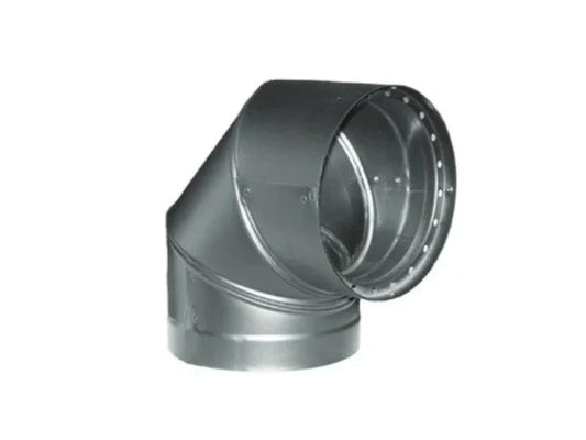 Majestic DV-6DVL-E90 DVL 6" 90 Degree Black Double-Wall Elbow