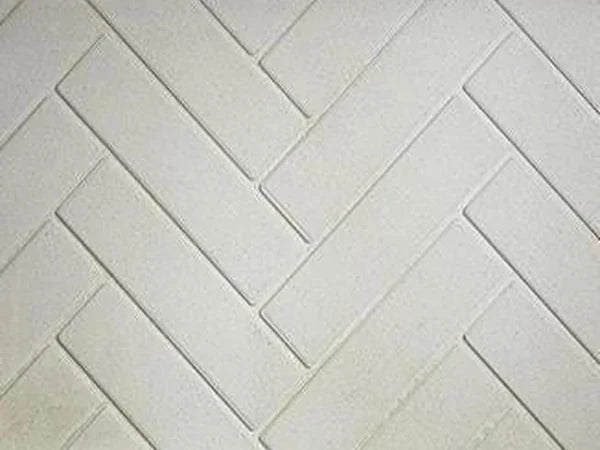 Majestic Natural Gray Herringbone Brick Refractory Extension for Ashland Wood Burning Fireplace