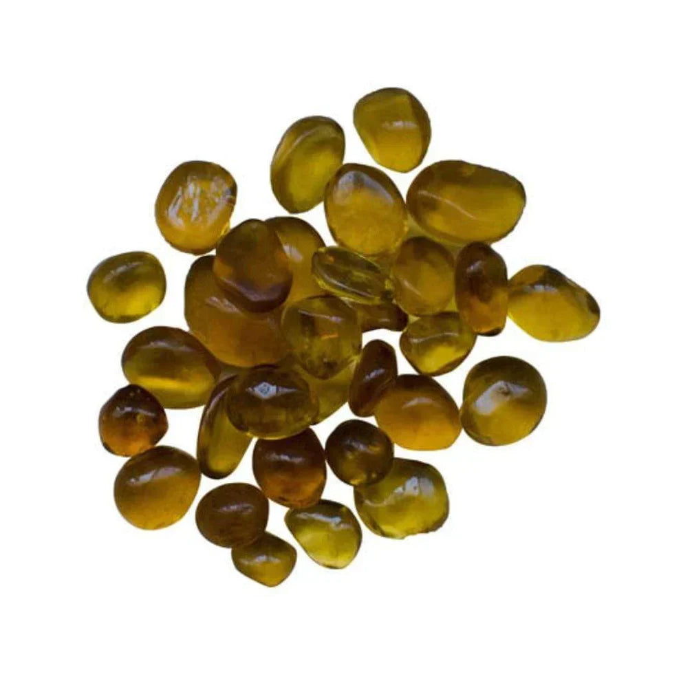 Amantii 5 lbs Amber Small Beads Fire Glass Media | AMSF-GLASS-09