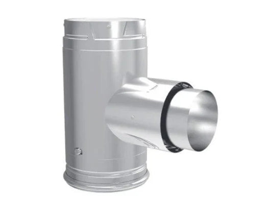 Majestic PelletVent Pro 3' Adapter Tee with Clean-Out Tee Cap
