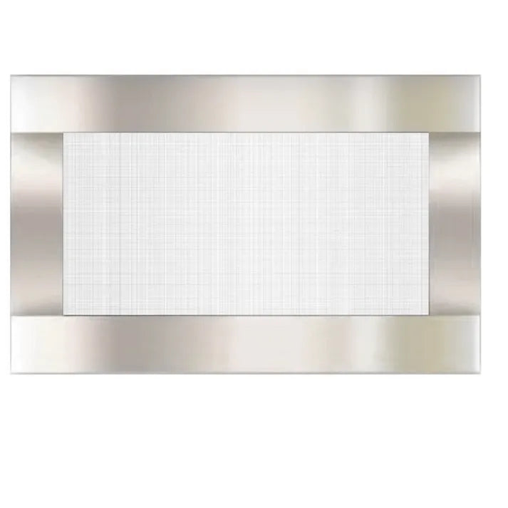 Amantii Sierra Flame 1/4" Stainless Steel Surround with Safety Barrier For New Comb Fireplace | NEWCOMB-36-SURR-SS-SCR