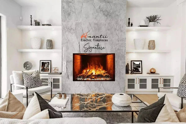 Amantii Signature 38" Built In Electric Fireplace with Patented Dimplex Optimyst Technology | BI-TRD-38-SIG