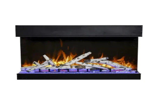 Amantii Tru View Bespoke 45" Indoor Outdoor 3 Sided Electric Fireplace | TRV-45-BESPOKE