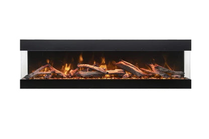 Amantii Tru View Bespoke 45" Indoor Outdoor 3 Sided Electric Fireplace | TRV-45-BESPOKE