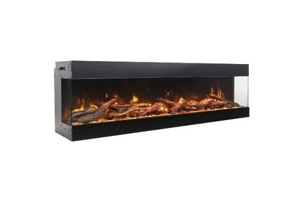 Amantii Tru View Bespoke 55" Indoor Outdoor 3 Sided Electric Fireplace | TRV-55-BESPOKE