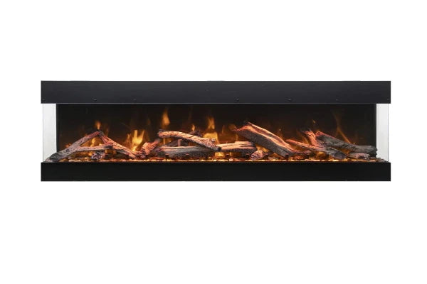 Amantii Tru View Bespoke 55" Indoor Outdoor 3 Sided Electric Fireplace | TRV-55-BESPOKE