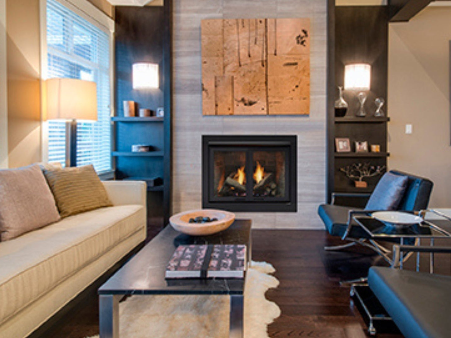 Monessen Attribute 36" Universal Circulating Vent Free Firebox with Radiant Face and Multitonal Brown Reversible Panels