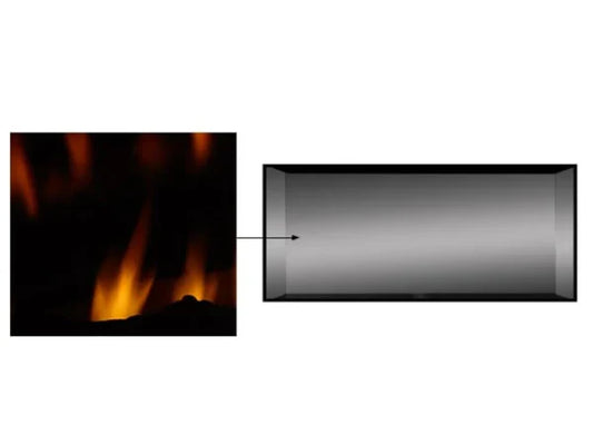 Majestic Reflective Black Ceramic Glass Liner Kit for 36" Echelon II Fireplace