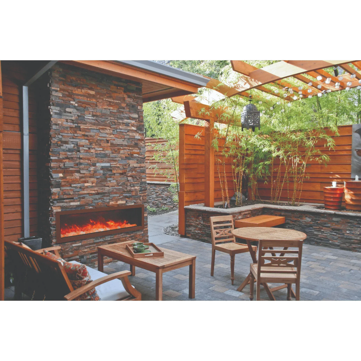 Amantii Panorama Deep 72" Full View Indoor Outdoor WiFi Enabled Smart Electric Fireplace | BI-72-DEEP-OD