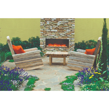 Amantii Panorama Deep 50" Full View Indoor Outdoor WiFi Enabled Smart Electric Fireplace | BI-50-DEEP-OD