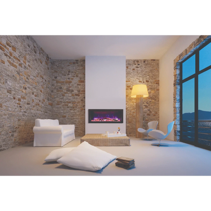 Amantii Panorama Deep 72" Full View Indoor Outdoor WiFi Enabled Smart Electric Fireplace | BI-72-DEEP-OD