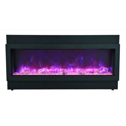 Amantii Panorama Deep Xtra Tall 72" Full View Indoor Outdoor WiFi Enabled Smart Electric Fireplace | BI-72-DEEP-XT