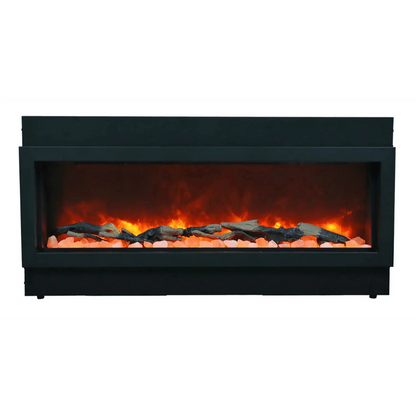 Amantii Panorama Deep Xtra Tall 60" Full View Indoor Outdoor WiFi Enabled Smart Electric Fireplace | BI-60-DEEP-XT