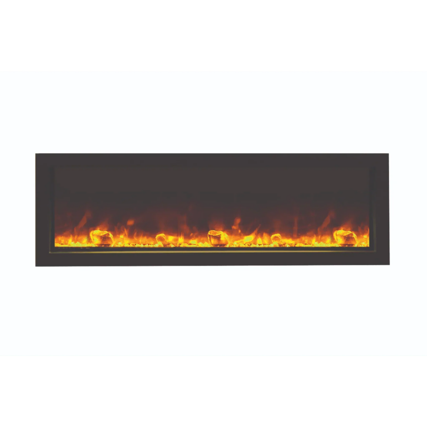 Amantii Panorama Slim 72" Full View Indoor Outdoor WiFi Enabled Smart Electric Fireplace | BI-72-SLIM-OD
