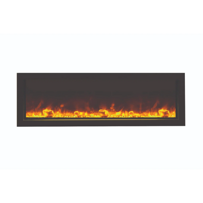 Amantii Panorama Slim 72" Full View Indoor Outdoor WiFi Enabled Smart Electric Fireplace | BI-72-SLIM-OD