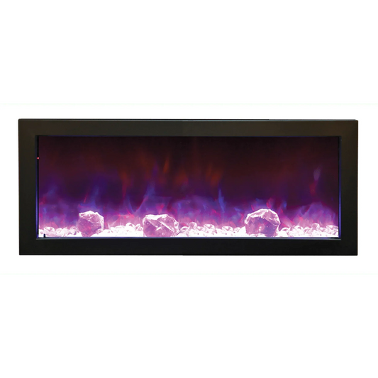 Amantii Panorama Slim 72" Full View Indoor Outdoor WiFi Enabled Smart Electric Fireplace | BI-72-SLIM-OD