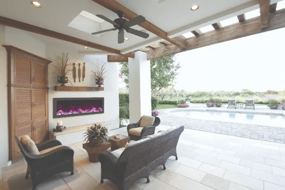 Amantii Panorama Slim 60" Full View Indoor Outdoor WiFi Enabled Smart Electric Fireplace | BI-60-SLIM-OD