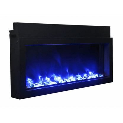 Amantii Panorama Xtraslim 40" Full View Indoor Outdoor WiFi Enabled Electric Fireplace | BI-40-XTRASLIM