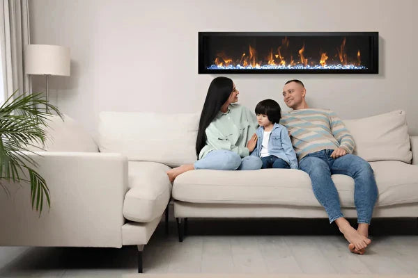 Amantii Panorama Slim 50" Full View Indoor Outdoor WiFi Enabled Smart Electric Fireplace | BI-50-SLIM-OD
