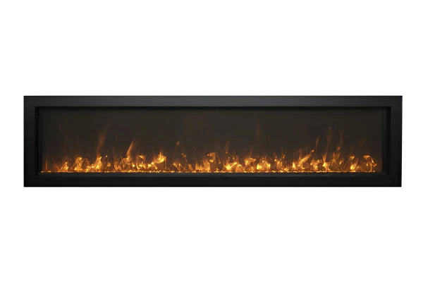 Amantii Panorama Slim 50" Full View Indoor Outdoor WiFi Enabled Smart Electric Fireplace | BI-50-SLIM-OD