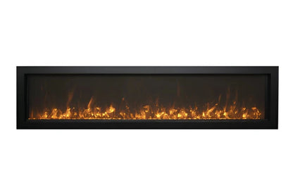 Amantii Panorama Slim 50" Full View Indoor Outdoor WiFi Enabled Smart Electric Fireplace | BI-50-SLIM-OD