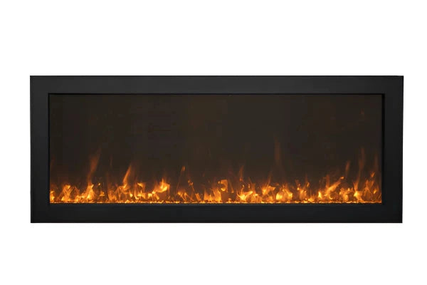 Amantii Panorama Slim 50" Full View Indoor Outdoor WiFi Enabled Smart Electric Fireplace | BI-50-SLIM-OD
