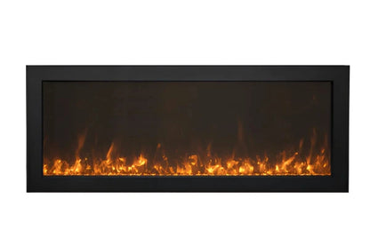 Amantii Panorama Slim 50" Full View Indoor Outdoor WiFi Enabled Smart Electric Fireplace | BI-50-SLIM-OD
