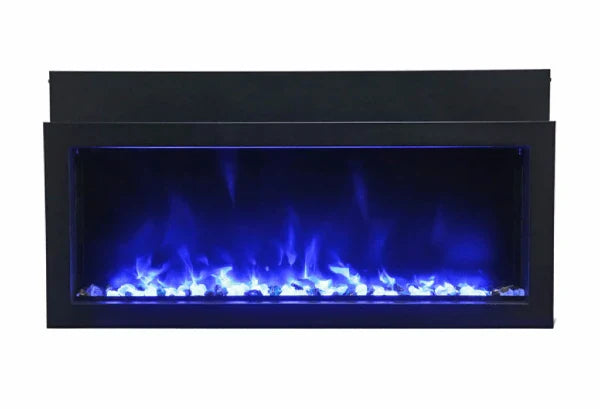 Amantii Panorama Xtraslim 30" Full View Indoor Outdoor WiFi Enabled Electric Fireplace | BI-30-XTRASLIM