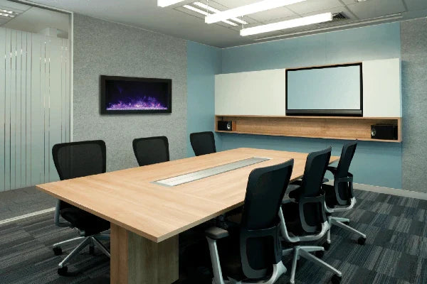 Amantii Panorama Xtraslim 60" Full View Indoor Outdoor WiFi Enabled Electric Fireplace | BI-60-XTRASLIM