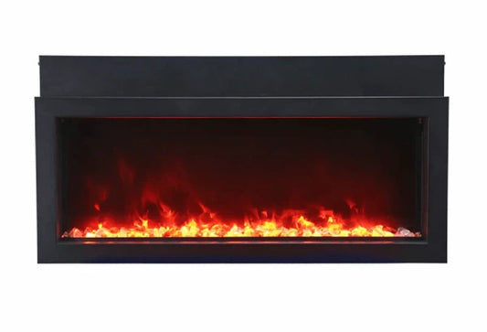 Amantii Panorama Xtraslim 60" Full View Indoor Outdoor WiFi Enabled Electric Fireplace | BI-60-XTRASLIM