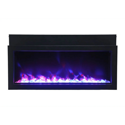 Amantii Panorama Xtraslim Lumina 50" Full View Indoor Outdoor Built-In Smart Electric Fireplace | BI-50-XTRASLIM-LUMINA