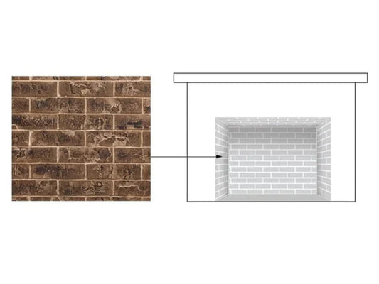 Majestic Tavern Brown Brick Interior Panels for Quartz 36" Gas Fireplace