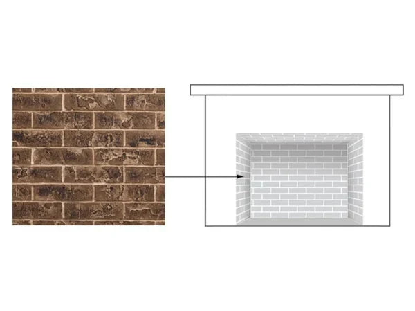 Majestic Tavern Brown Brick Interior Panels Quartz Platinum 36" Gas Fireplace