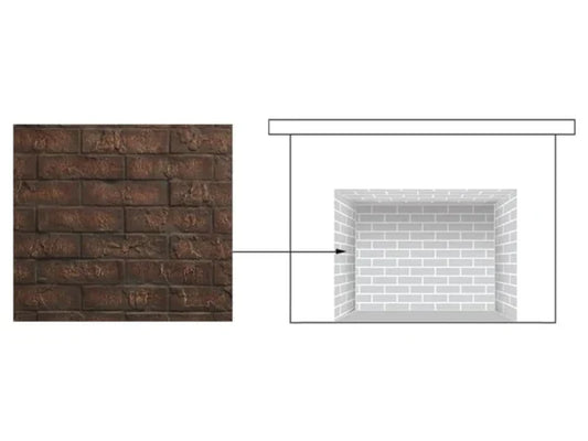 Majestic Cottage Red Brick Interior Panels for Marquis II See-Through 42" Gas Fireplace