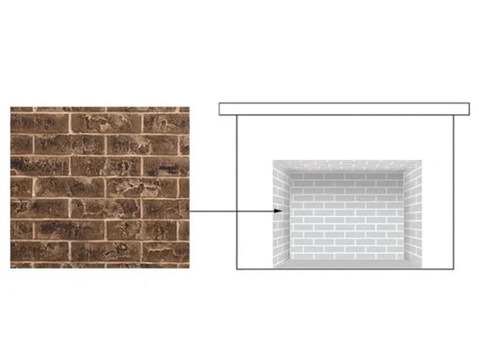 Majestic Tavern Brown Brick Interior Panels for Marquis II See-Through 42" Gas Fireplace