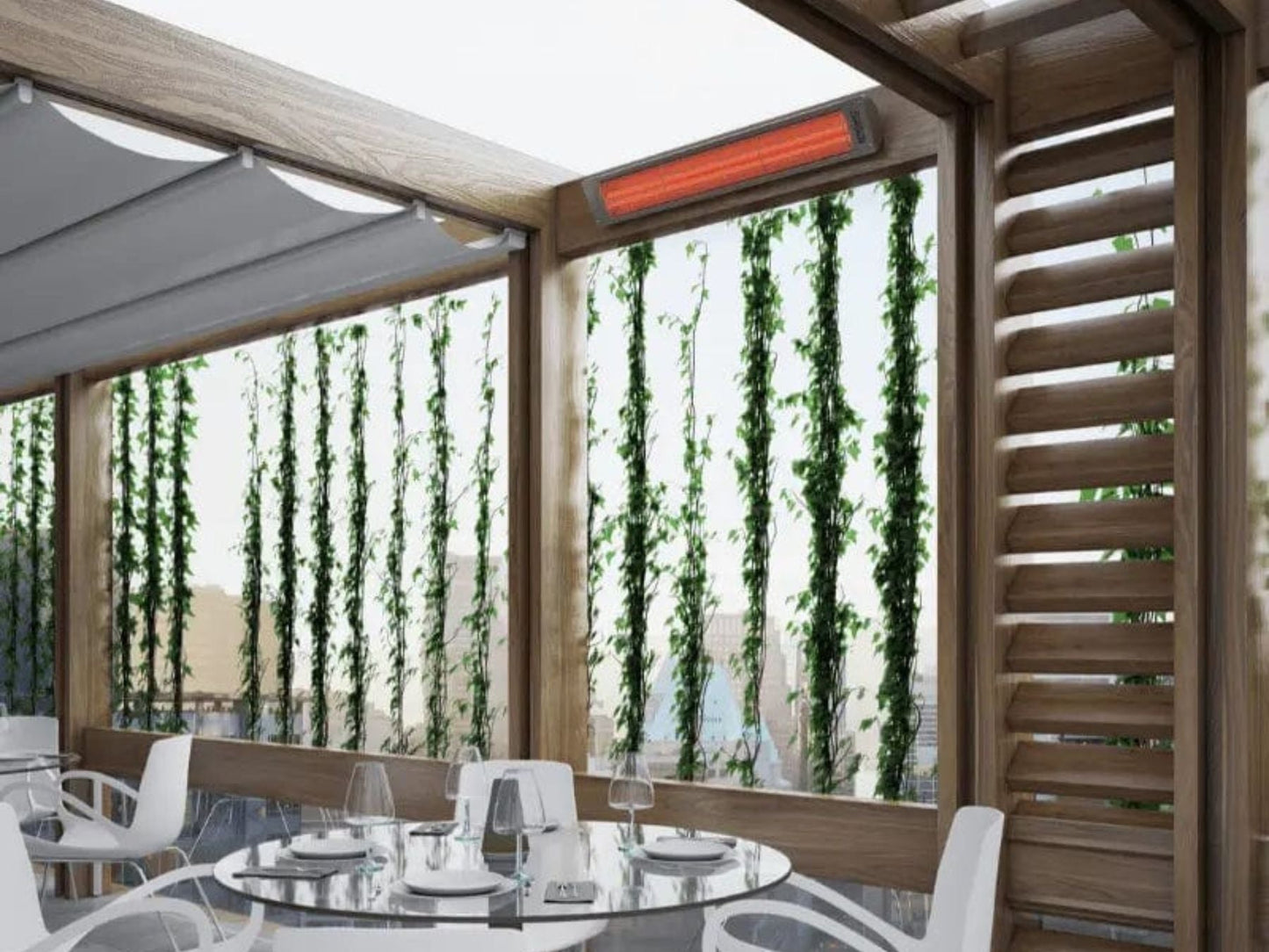 Bromic Heating Cobalt Smart-Heat 56" 6000W 230-240V Silver Electric Outdoor Patio Heater