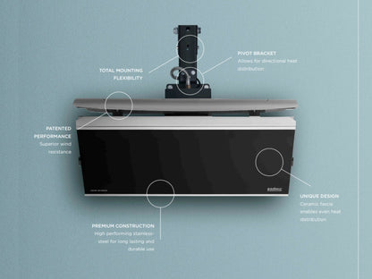 Bromic Heating Platinum Smart-Heat 300 Series 22" Propane Gas Outdoor Patio Heater