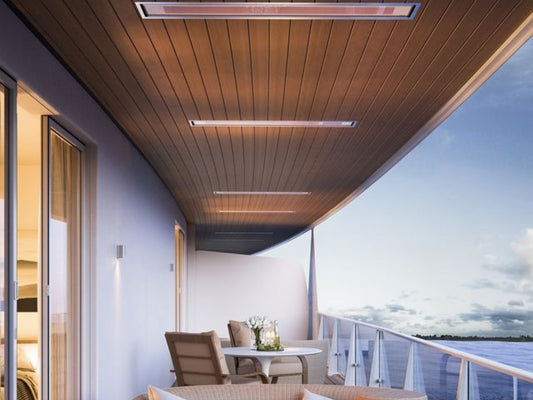 Bromic Heating Platinum Marine Smart-Heat 50" 3400W Series 220-240v White Electric Outdoor Patio Heater