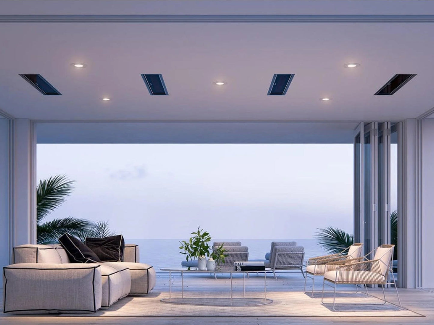 Bromic Heating Platinum Marine Smart-Heat 33" 2300W Series 208v White Electric Outdoor Patio Heater