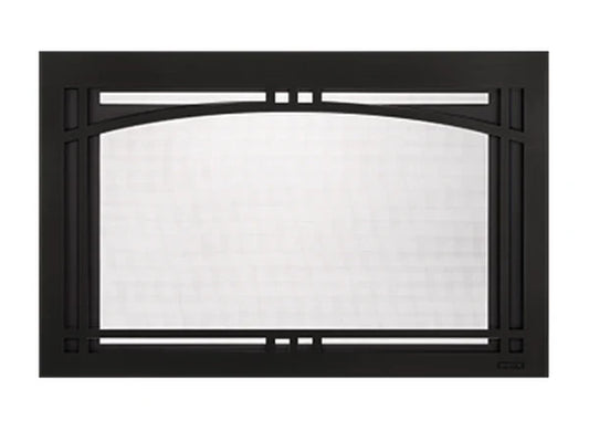 Majestic New Bronze Contemporary Arch Front for Jasper and Ruby 25" Fireplace Insert