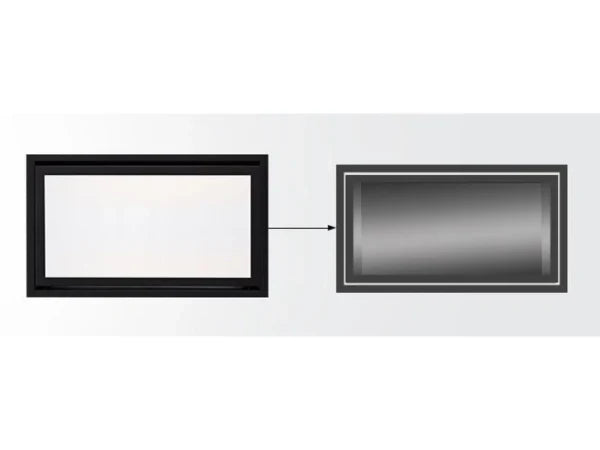 Majestic Black Clean Face Trim for Echelon || 72" Gas Fireplace