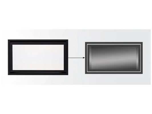 Majestic CFTF-32-BK Heatilator Black Clean Face Trim for Rave 32" Gas Fireplace