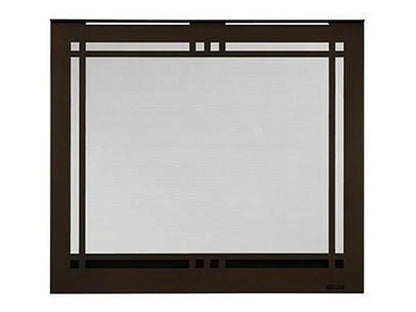 Majestic Black Contemporary Rectangular Door for Quartz Platinum 36" Gas Fireplace
