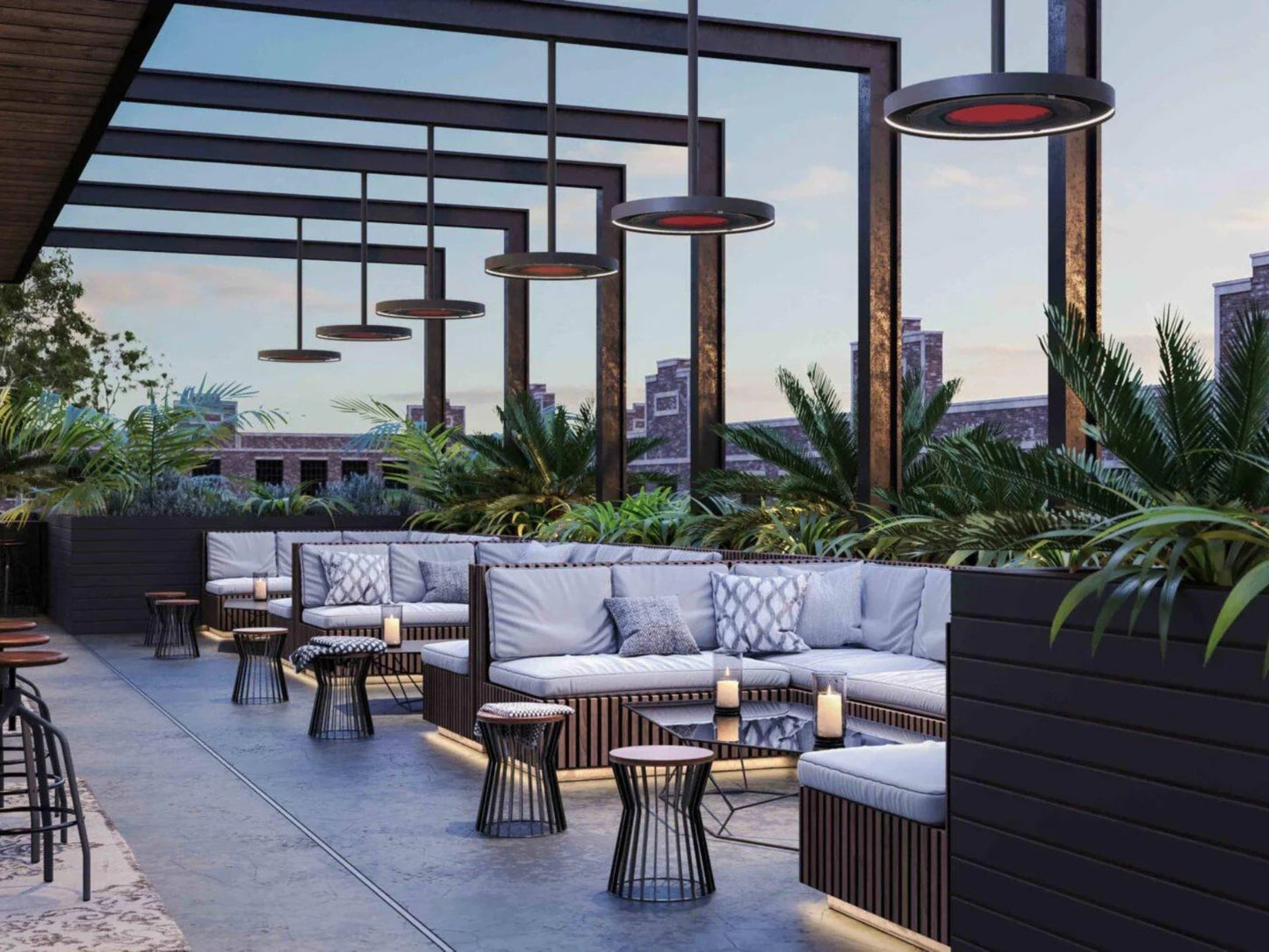 Bromic Heating 48" Straight Ceiling Pole for Eclipse Smart-Heat Electric Heater