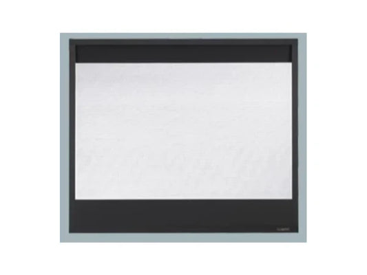 Majestic Black Decorative Mesh 36" Screen Front for Meridian Series, Pearl II See-Through & Quartz Platinum Fireplaces