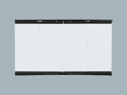 Majestic Original Bi-Fold Glass Doors with Black Trim for Royalton and Reveal 36" Fireplaces