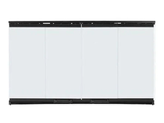 Majestic Heatilator Original Glass Bi-Fold Doors with Black Trim for ST42A Wood Burning Fireplace